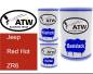 Preview: Jeep, Red Hot, ZR6: 500ml Lackdose + 500ml Klarlack + 250ml Härter - Set, von ATW Autoteile West.